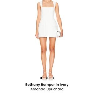 Amanda Uprichard - Bethany Romper in Ivory